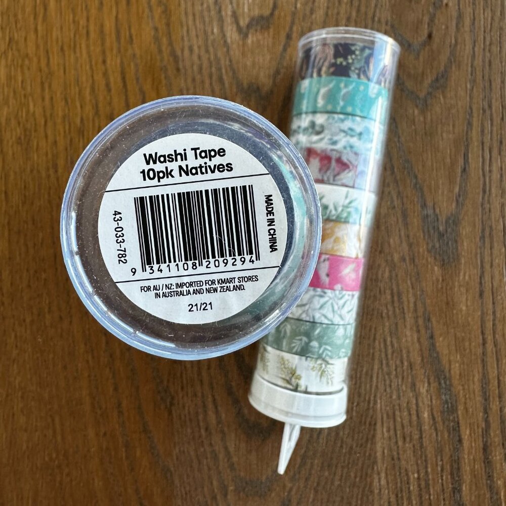NWOT anko (Kmart Australia) Native Floral and Animals Washi Tape - Picture 5 of 6